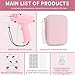 Stitch Gun for Clothing, Mini Sewing Stitch Tagging Gun for Clothes, Stitch Gun Quick Clothing Fixer with 6 Needles, 1000 Black & 1000 White Micro Fasteners & 1 Hard Carrying Case （Pink）