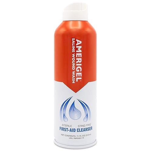 Miniatura 6 de AMERIGEL - Lavado de heridas salino - Solución limpiadora de primeros auxilios - Cuidado avanzado de la piel y heridas - 4 onzas líquidas