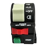 Left handlebar Bar Control Switch, ATV Engine Start Run Off Headlight HI LO Off Start Light Switch...