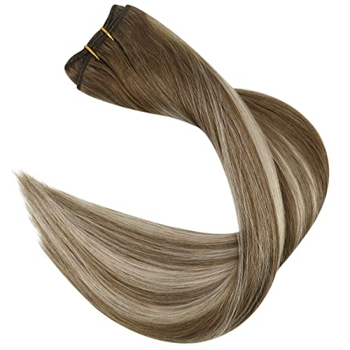 Image of Full Shine 20 Inch Human Hair Extensions Sew In, 105G Weft Extensions