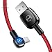 Produktbild Mcdodo Smart-LED-Auto-Disconnect, 90 Grad rechtwinkliges Spiel, Nylon, geflochten, USB-Daten-Ladekabel, 1,5 m, kompatibel mit Samsung Galaxy/LG/HTC More (Typ C, rot, 1,5 m) 1,5 m
