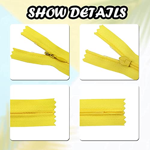Image of Zippers for Sewing, DOITEM 15pcs 26 Inch Invisible Multicolor Nylon Coil Zippers for Sewing and Crafts 15 Colors