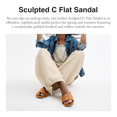 Image of COACH Women's Sculpted C Flat Sandal