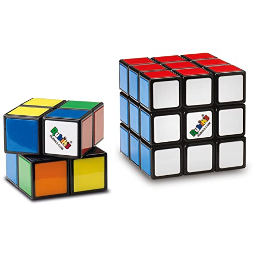 RUBIK'S Cube Coffret Advanced 3x3 + 2x2 - Jeu de Casse-Tête Coloré Rubik's - Pack de Cubes 2x2 et 3x3 Originaux Correspondance de Couleurs - 6064009 - Jouet Enfant 8 Ans et +