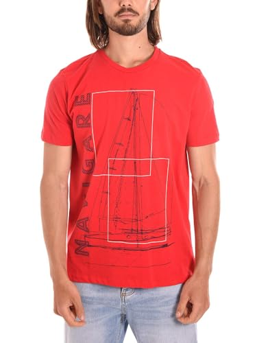 T-shirt Navigare Nvss223120 rouge pour homme contre la décoloration