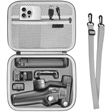 Coyktonty Osmo Mobile 8/Osmo Mobile 7 Pro/7 Case, PU Leather Portable Storage OM 7/7 Pro Case Storage Bag for DJI OM 7 Pro/OM 7 Smartphone Gimbal Stabilizer Accessories