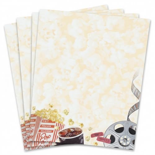 Hollywood Movie Border Papers, 8.5" x 11", 25 Sheets