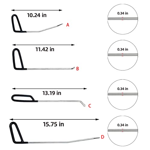 Cygoods 22 Pcs Car Dent Repair Rods, Hard Spring Steel Dent Rods, Dent Repair Tools, Professional Hail Dent Removal Tool For Minor Dents, Door Dings,Hail Damage,Linear Dent And Large Dent #TOP5