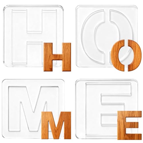 Acrylic Letter Router Templates for Woodworking (4-Pack)