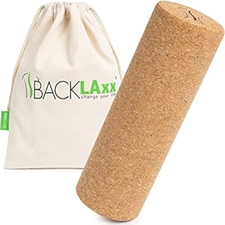 BACKLAxx Zestaw Wałek do Masażu z Korka - Rolka Korkowy idealna do Sportowy, Crossfit, Pilates oraz Jogi - Wałek Piankowy