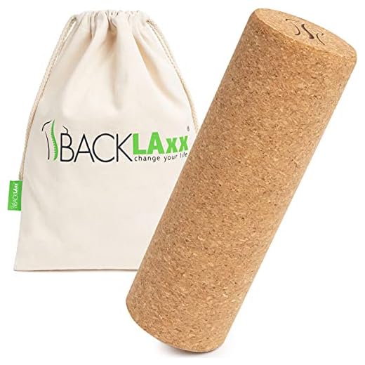 BACKLAxx® Faszia-rulle set gjord av kork – korkrolle perfekt för fascier, rygg och ryggrad – fri från skadliga ämnen och antibakteriell inklusive applikationsvideor