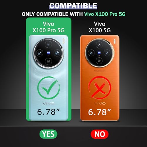Image of TheGiftKart Back Cover Case for Vivo X100 PRO 5G | Slim & Lightweight | Ultra-Premium Design | Camera Protection Bump | Fabric Texture Case Cover (PC & TPU, Black)