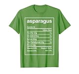Nutrition Facts Asparagus Men Women Kids Funny Thanksgiving T-Shirt
