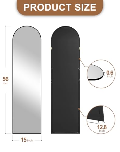 Delma Arched Full Length Mirror – Modern Minimalist Home Accent - Image 5