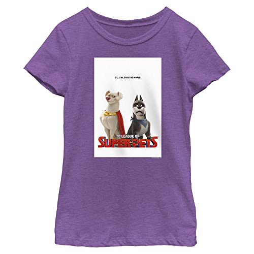 T-shirt DC Super Pets imprimé violet pour petite fille passionnée de BD