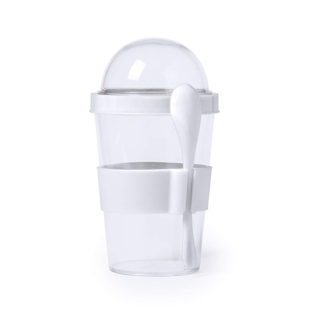 eBuyGB 420ml Cereal to Go Jar Breakfast Cup Yoghurt Containers, Plastic