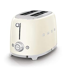 Smeg TSF01CRUK Retro Style 2 Slice Toaster - Cream