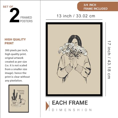 Image of NoWorries Quote Black Framed Paintings for living room - Typography Wall decor paintings with frames for home decoration /illustration wall frames for Home, Cafe, Lounge, Restaurant Decor (Theme-Quote) (Synthetic Wood Frame) (Leminated 300 GSM Print) Set of 2