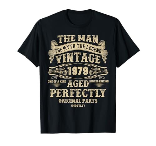 Vintage 1979 Legendary Man Birthday 45 Years Old Gifts T-Shirt