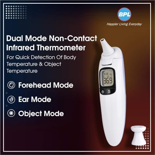 Image of BPL Medical Technologies Accudigit IR-D2 Non Contact Infrared Thermometer - Fast & Accurate Forehead Thermometer for Adults & Kids (White)