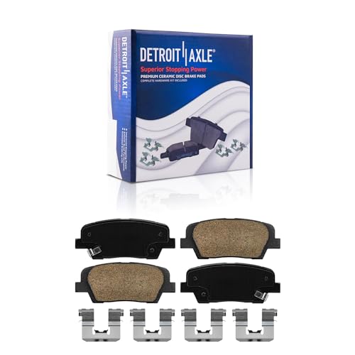Image of Detroit Axle - Brake Pads for 2016-2020 Kia Sorento 2017 2018 2019 Front & | Rear Ceramic Brakes Pads w /Hardware Replacement