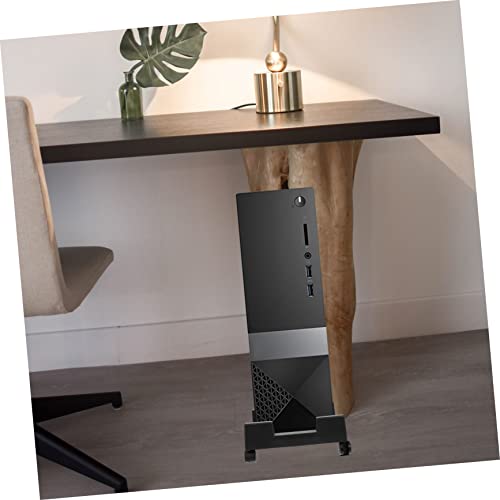 Soporte móvil para CPU OSALADI, estante para torre de computadora de plástico con ruedas, soporte delgado para CPU miniatura 4