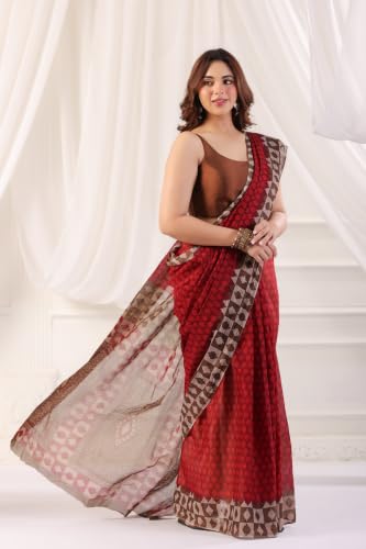Image of TAMAIRA FASHION Mulmul Pure Cotton Saree For Woman |Office Wear Daily Wear Sarees For Women Without Blouse Piece(Available in 15 Colours)