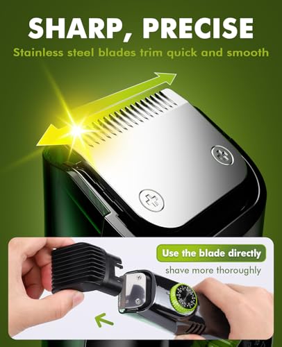 Image of Vacuum Beard Trimmer for Men: Cordless Electric Trimmer for Less Mess | 90+ Min Runtime & 20 Adjustable Lengths -IPX7 Waterproof & Rinses Easy -for Body & Mustache & Stubble