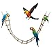 Bird Parakeet Ladder Toys, Bird Wooden Ladder Bridge, Hamster Climbing Swing Toys, Pet Bird Cage Accessories, Wood Climbing Ladders for Hamster Squirrel Sugar Gliders (16 Ladders)(36.6x3.14 Inches)