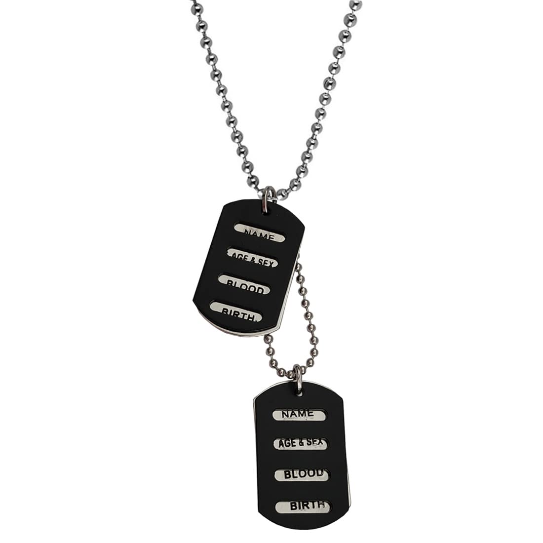 M Men Style Military Army Name Black Locket Dog Tag Chain With Plain Dog Tag Black Zinc And Metal Pendant Necklace Chain For Men And WomenSPn2022394 (B0B283GN3N) Amazon Price History, Amazon Price Tracker