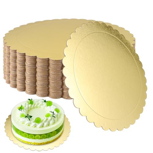LOPYXBR Lot de 20 planches à gâteau rondes dorées de 30 cm - Pour le transport de gâteaux, anniversaires, mariages, fêtes de famille, fêtes de vacances
