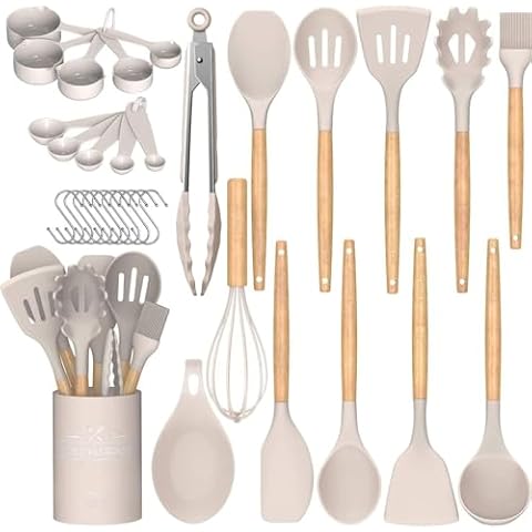 Umite Chef 33 pcs Non-Stick Silicone Cooking Utensils Set Cover