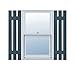 Ekena Millwork LS3S12X03500CB Lifetime Standard Vinyl Shutters, 12" x 35", Classic Blue