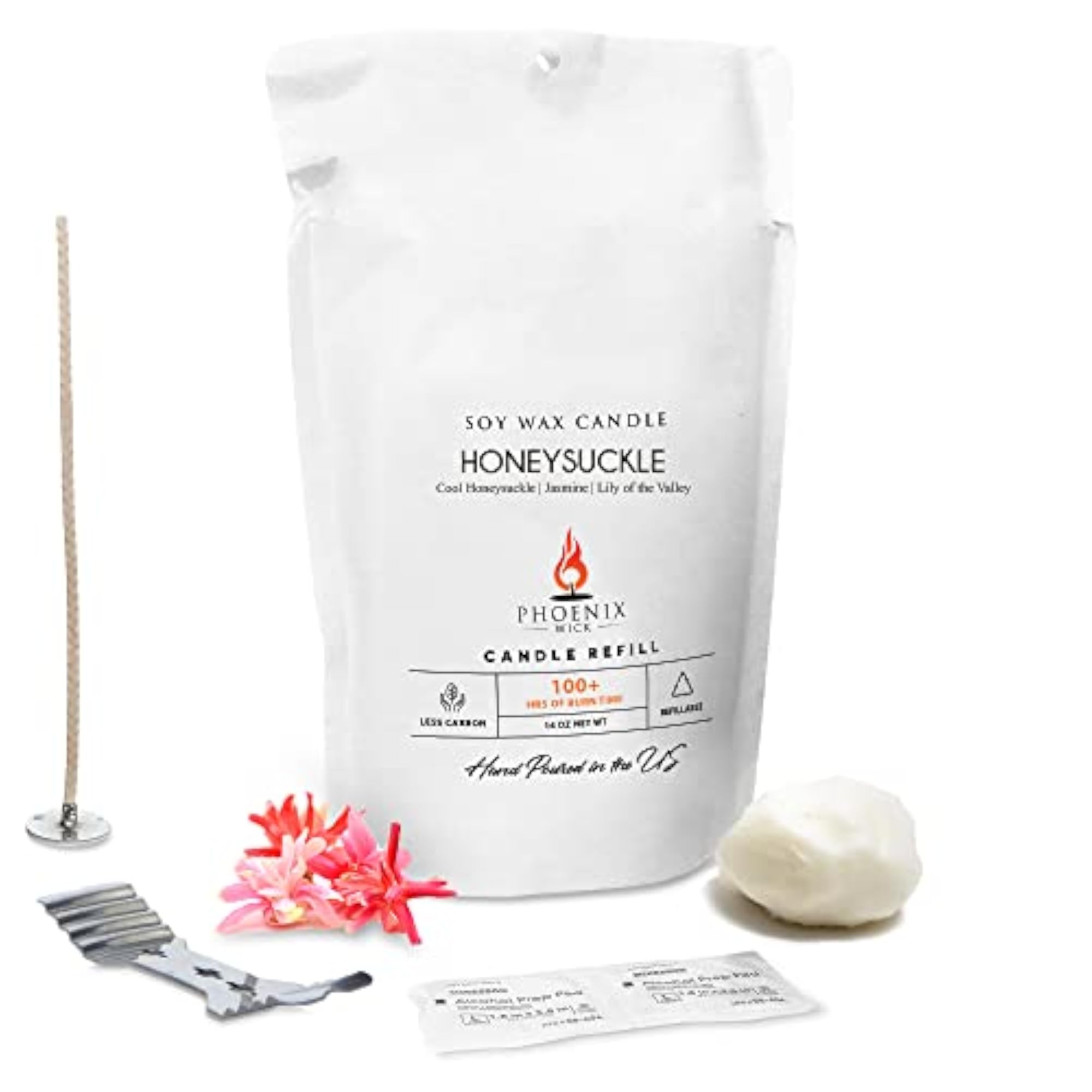 Candle Refill for Luxury 14oz Jar, Honeysuckle