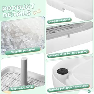 2 Pack Puppy Pee Pad Holder Easy Clean Dog Potty Tray with Diversion Column Nonslip Heighten Dog Litter Box Corner Floor Protection Portable for Small Medium Dog Indoor White20x15x15 Inch  Cucciolini Doodles 2 pack puppy pee pad holder easy clean dog potty tray with diversion column nonslip heighten dog litter box corner floor protection portable for small medium dog indoor white20x15x1 5 inch   cucciolini doodles