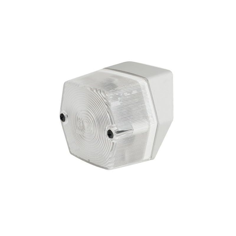 CR-MOESANCO® Jeu de 2 Feux Avant Inclinés sans Catadioptre pour Caravane Camping-Car Remorque Rinder Lumière Blanche de Position