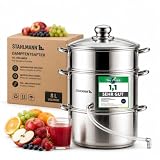STAHLMANN® Dampfentsafter [8 L] Entsafter Obst und Gemüse Testsieger