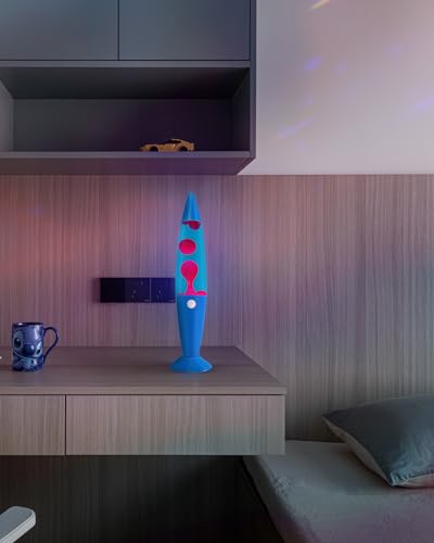 Image of Vanful Liquid Motion Lamp Large Adored by Adults and Kids for Years, Motion Lamp with Pink Wax in Blue Water for Boys Girls Bedroom Office Decor, Relaxing Mood Light for Night Birthday Party