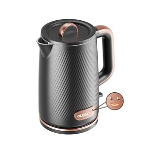 OLEGA Electric Tea Kettle: 1200W Fast Boil Electric Water Kettles 1.5L