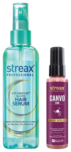 Streax Professional Vitariche Gloss Hair Serum (200 ml) Canvoline Hair Serum for women | 100 ml
