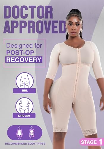 Image of Snatched Body Full Body Faja Shapewear for Women with Sleeves Stage 1