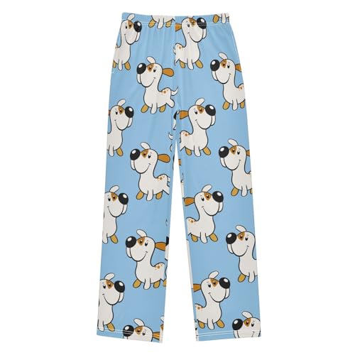 Boys' Pants Funny Dog Stars Blue Long Bottoms Jogger Pants Elastic Waist Trousers with Pockets S-XL