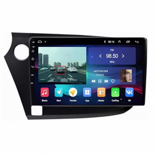 Radio coche 2 DIN con Carplay y control por voz Siri para Honda Insight 2 de 2009 a 2014