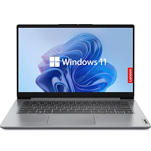 Image of Lenovo 14 inch Laptop, IdeaPad 1, Intel Quad-core Processor, 14 inch HD Anti-Glare Display, 4GB RAM, HDMI, SD Card Reader, Long Battery Life, Includes MS Office 365, Windows 11 Home in S Mode (256GB SSD)
