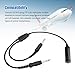 SVXSODA General Aviation GA Dual Plug Headset Extension Cable Twin Plugs U174 Adapter U-174 Splitter Optical Audio Jack Aux Cable for Bose A20 Pilot Headphone Helicopter