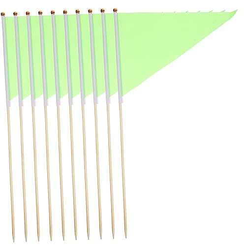 Gogogmee Construction Marker Flags Set of 10 Orange Yard Flags for Surveying Sprinkler Dog Training