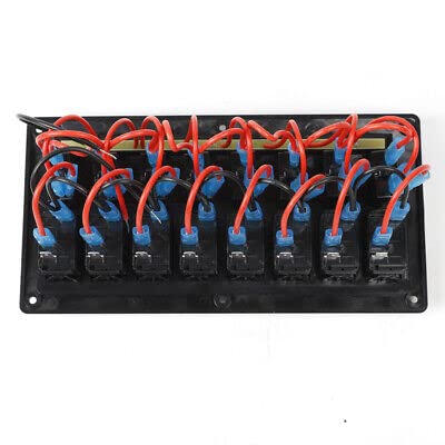 Pannello di commutazione a LED a 8 marce, 12 V/24 V, interruttore a levetta, pannello di commutazione impermeabile ON-Off