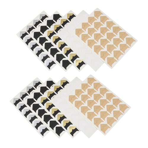 LALAFINA 10 Pack Photo Corner Stickers Self-Adhesive Scrapbook Journal Decor DIY Photo Album Mounts