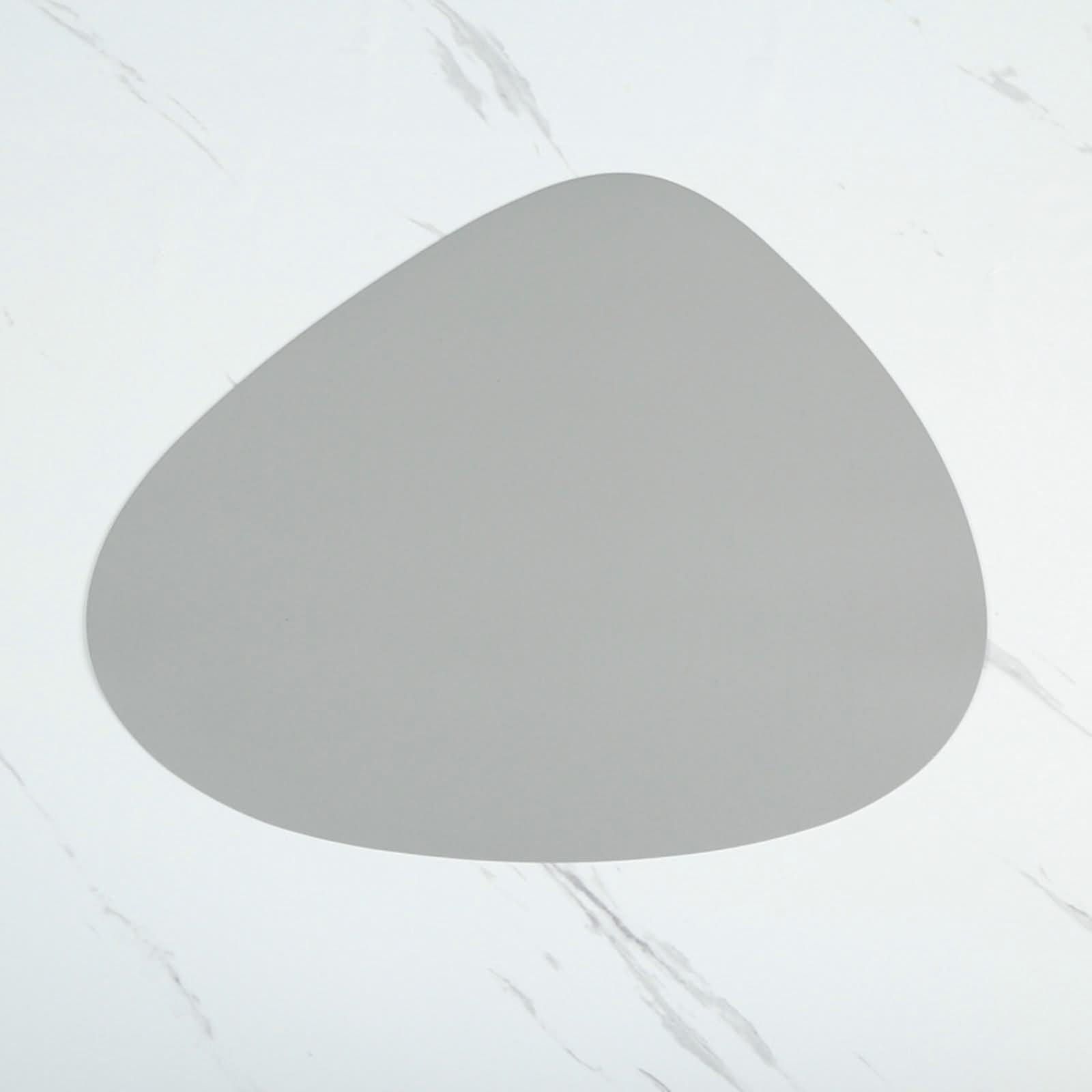 Lot de 6 Placemats for Dining Table 44.5x36.5cm, Set de Table Gris en Forme de Larme Cuir