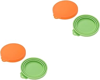 Mipcase 4 Pçs Silicone Pode Cobrir Comida Para Animais De Estimação Pode Cobrir Para Animais De Estimação Comida De Cachorro Comida De Gato Tampa Pode Cobrir Lata De Armazenamento De